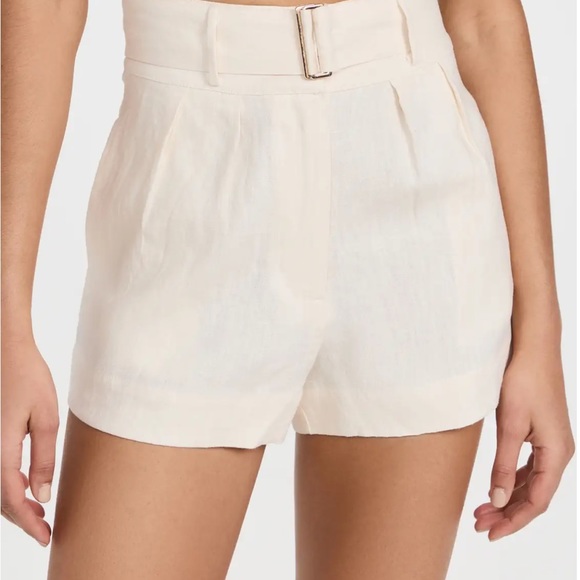 HEVRON 100% Linen Senna Shorts Ivory 4 - Picture 2 of 8